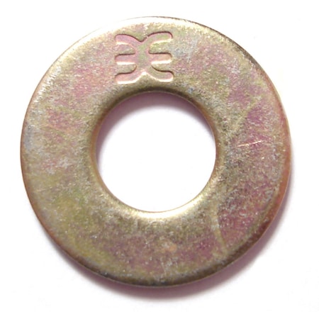 Midwest Fastener Flat Washer, For Screw Size 1/4" , Steel Zinc Yellow Finish, 50 PK 08195